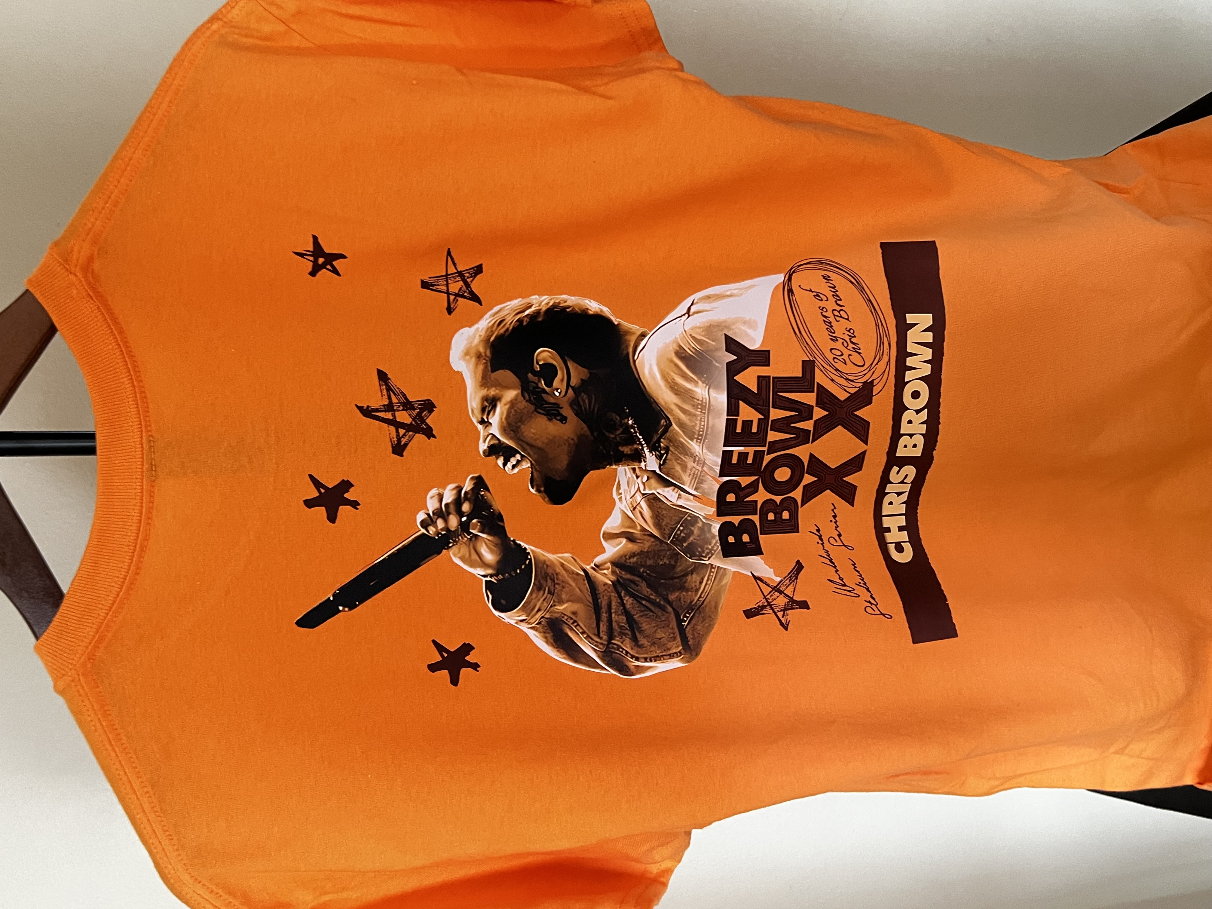 Custom concert event tshirt in orange
