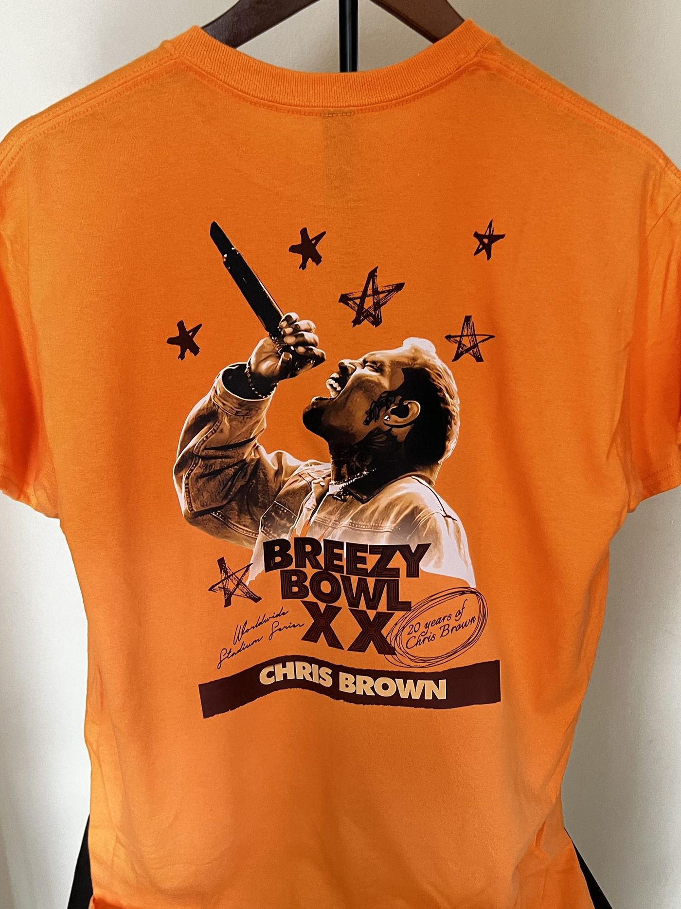 Custom concert event tshirt in orange